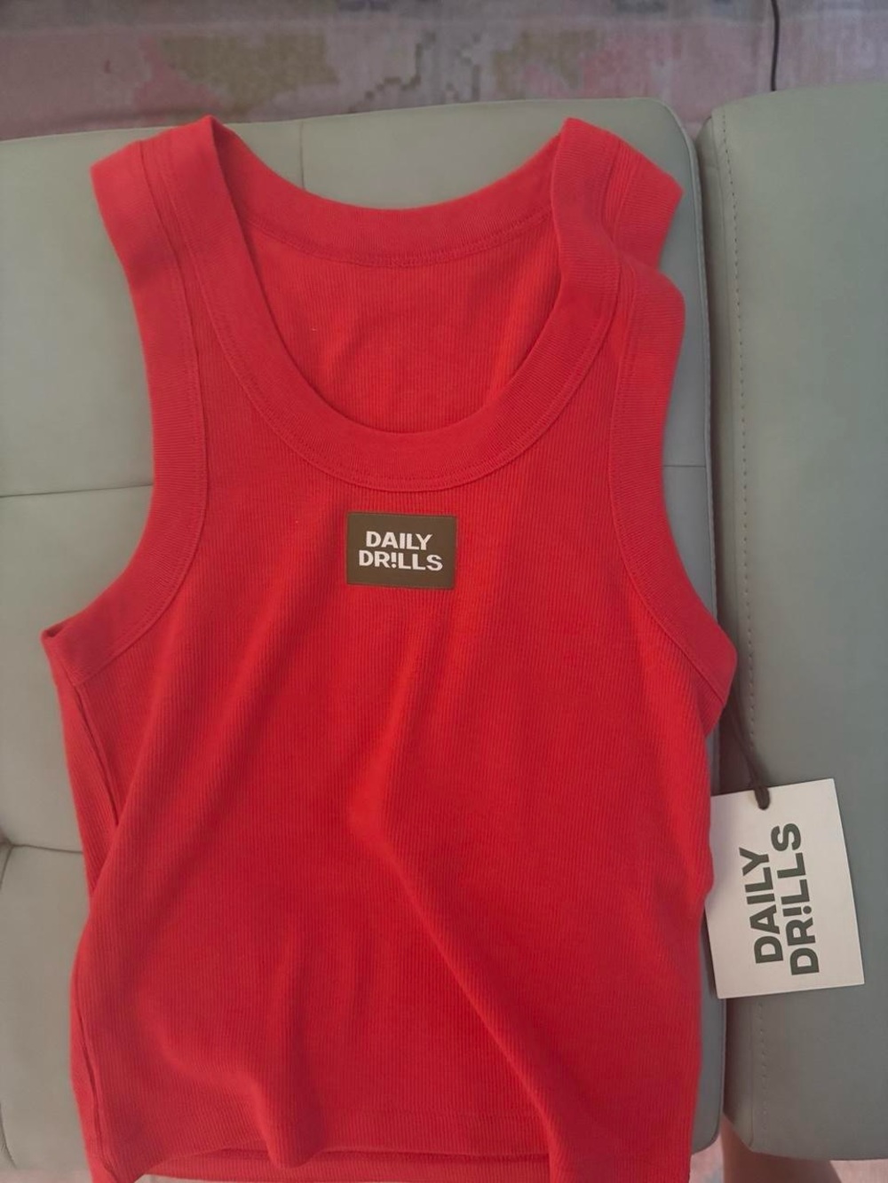Daily Drills Women's Bright Red Ribbed Tank